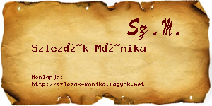 Szlezák Mónika névjegykártya