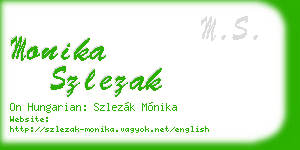 monika szlezak business card